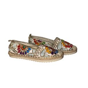 Patrizia Spring Step Maylis Espadrille Flats Womens 38 Embroidered Boho